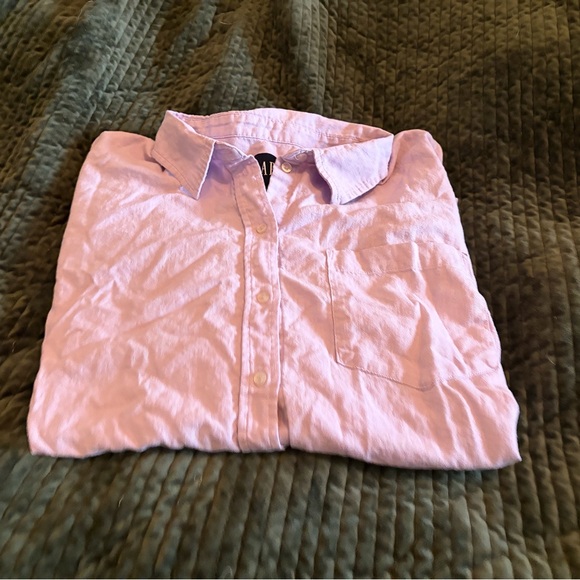 GAP Lavender Linen-Blend Shirt - Picture 3 of 9